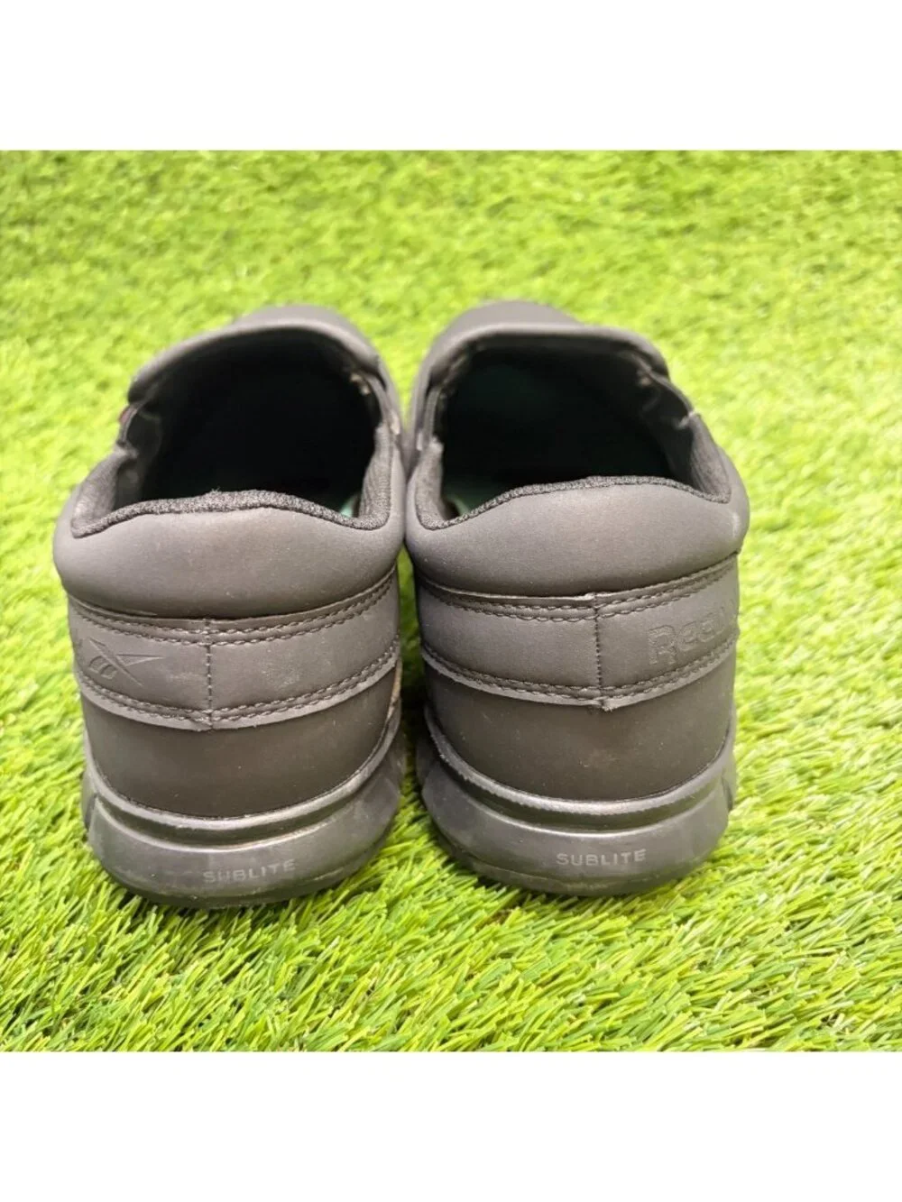 Reebok Sublite Cushion Womens Size 9.5D Black Composite Toe Safety Work Shoes